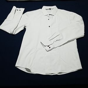 White long sleeve collared shirt